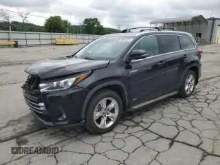 2019 Toyota Highlander Hybrid Limited with VIN 5TDDGRFH2KS069447, listed as a Copart auction lot 58615075 with 68,107 mi miles and Salvage title. Bid and sale history available at DreamBid. Image 1.