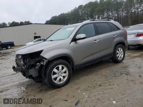 2013 Kia Sorento LX with VIN 5XYKT4A20DG330244, listed as a Copart auction lot 50123075 with 64,959 mi miles and Salvage Title. Bid and sale history available at carsss.com. Image 1.