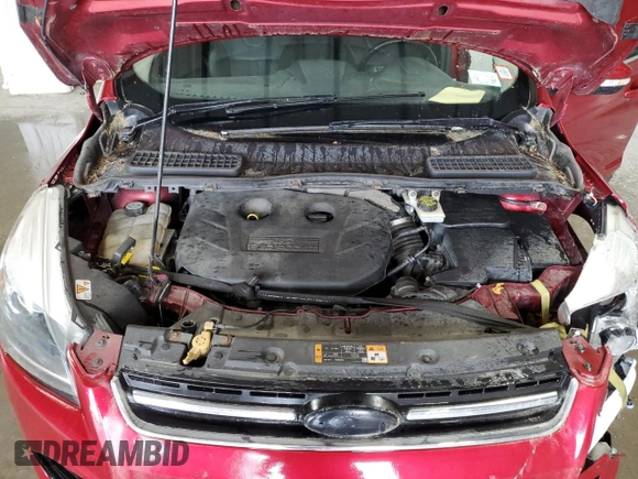 2013 Ford Escape Titanium with VIN 1FMCU9J90DUA69963, listed as a Copart auction lot 61935255 with 99,244 mi miles and Salvage title. Bid and sale history available at DreamBid. Image 12.