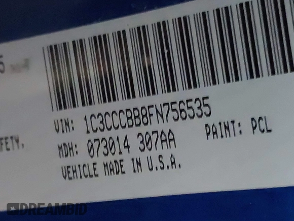 2015 Chrysler 200 S with VIN 1C3CCCBB8FN756535, listed as a IAAI auction lot 41464953 with 141,202 mi miles. Bid and sale history available at carsss.com. Image 9.