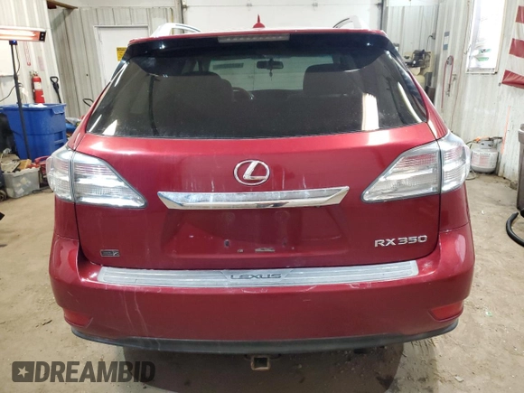 2011 Lexus RX 350 with VIN 2T2BK1BA9BC091756, listed as a Copart auction lot 48238285 with 184,157 mi miles and Salvage Title. Bid and sale history available at DreamBid. Image 6.