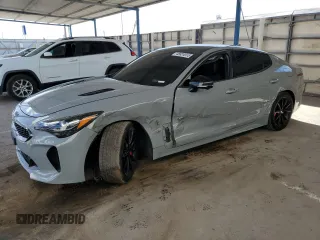 2023 Kia Stinger GT2 with VIN KNAE55LC6P6130623, listed as a Copart auction lot 48824915 with 25,745 mi miles and Salvage Title. Bid and sale history available at carsss.com. Image 1.