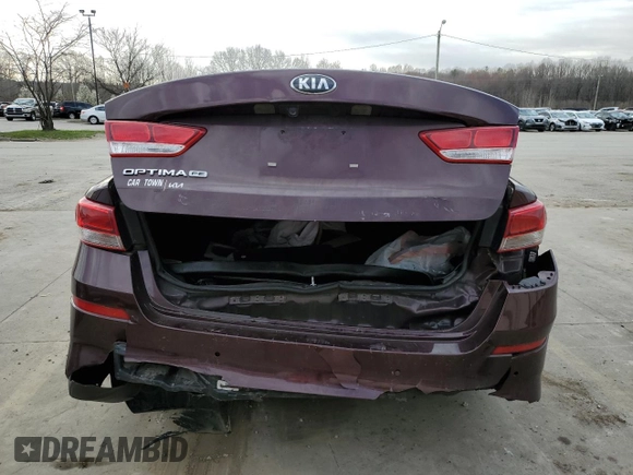 2020 Kia Optima LX z VIN 5XXGT4L35LG385691, wystawiony jako Copart lot #50499195 z przebiegiem 118 805 mil mil oraz Szkody całkowita. Historia ofert i sprzedaży dostępna na DreamBid. Obrazek 6.