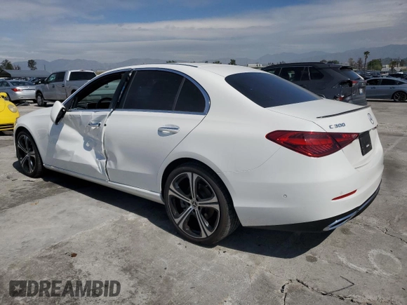 2024 Mercedes-Benz C 300 with VIN W1KAF4GB1RR185210, listed as a Copart auction lot 46951815 with 7,052 mi miles and Salvage title. Bid and sale history available at DreamBid. Image 2.