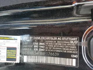 2008 Mercedes-Benz SLK 280 with VIN WDBWK54F88F176639, listed as a Copart auction lot 63064995 with 77,190 mi miles and Salvage title. Bid and sale history available at DreamBid. Image 13.