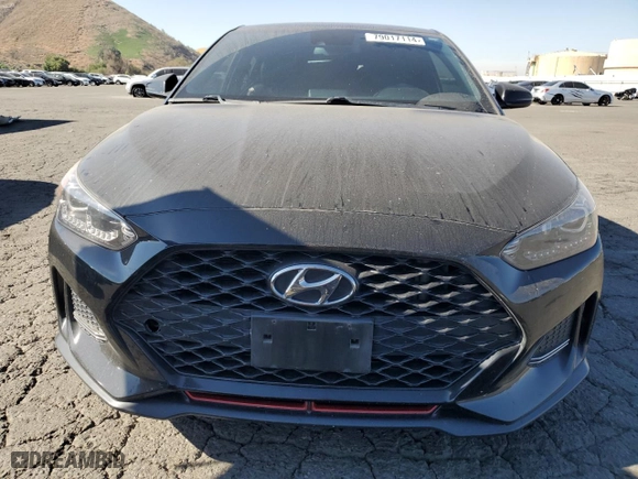 2019 Hyundai Veloster Turbo R-Spec with VIN KMHTH6AB8KU006287, listed as a Copart auction lot 79017114 with 71,751 mi miles and Salvage Title. Bid and sale history available at carsss.com. Image 5.