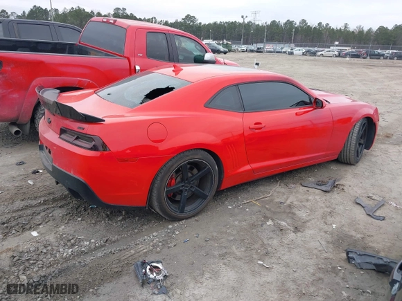 2015 Chevrolet Camaro SS with VIN 2G1FK1EJ0F9109349, listed as a IAAI auction lot 41543180 with 108,277 mi miles. Bid and sale history available at carsss.com. Image 4.