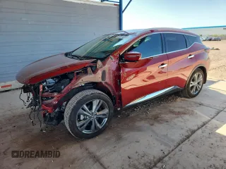 2019 Nissan Murano SV z VIN 5N1AZ2MJ9KN148657, wystawiony jako Copart lot #60174265 z przebiegiem 37 707 mil mil oraz Szkoda całkowita • Salvage title. Historia ofert i sprzedaży dostępna na DreamBid. Obrazek 1.