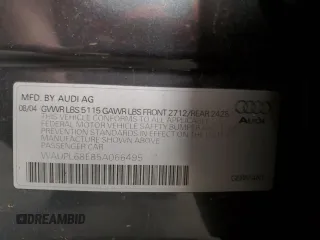 2005 Audi S4 z VIN WAUPL68E85A066495, wystawiony jako Copart lot #41601885 z przebiegiem Nie podano mil oraz Czysty tytuł • Clean title. Historia ofert i sprzedaży dostępna na DreamBid. Obrazek 12.