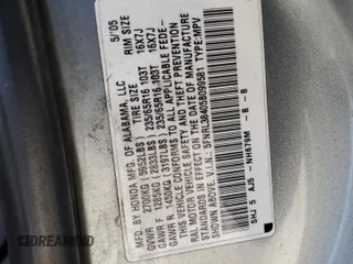 2005 Honda Odyssey EX with VIN 5FNRL38405B099581, listed as a Copart auction lot 52970815 with 218,225 mi miles and Salvage Title. Bid and sale history available at carsss.com. Image 13.