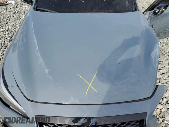2021 Infiniti Q50 Red Sport 400 with VIN JN1FV7DP1MM850085, listed as a Copart auction lot 52563075 with Not provided miles and Salvage title. Bid and sale history available at DreamBid. Image 12.