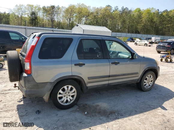 2006 Honda CR-V EX with VIN SHSRD78896U406294, listed as a Copart auction lot 53779395 with 197,280 mi miles and Salvage Title. Bid and sale history available at carsss.com. Image 3.