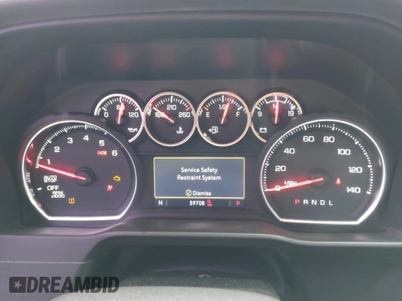 2020 Chevrolet Silverado 1500 RST with VIN 3GCPWDEDXLG277044, listed as a IAAI auction lot 42050251 with 59,708 mi miles and . Bid and sale history available at DreamBid. Image 7.