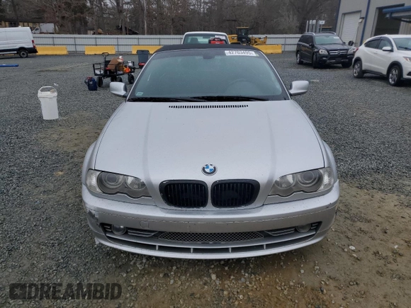 2001 BMW 3 Series 330Ci with VIN WBABS53411JU85191, listed as a Copart auction lot 42703495 with 0 mi miles and Salvage Title. Bid and sale history available at carsss.com. Image 5.