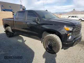 2022 Chevrolet Silverado 1500 Custom with VIN 3GCPABEKXNG501062, listed as a Copart auction lot 86687894 with 37,879 mi miles and Salvage Title. Bid and sale history available at DreamBid. Image 4.
