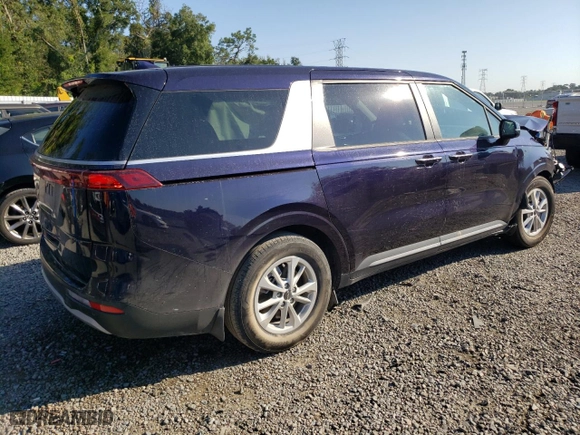2023 Kia Carnival LX with VIN KNDNB4H32P6213996, listed as a Copart auction lot 72354174 with 45,946 mi miles and Non Repairable. Bid and sale history available at carsss.com. Image 3.