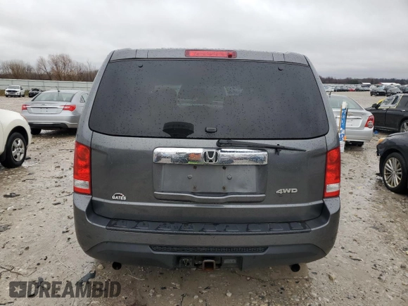 2012 Honda Pilot LX with VIN 5FNYF4H25CB502037, listed as a Copart auction lot 51258925 with 184,644 mi miles and Clean Title. Bid and sale history available at carsss.com. Image 6.