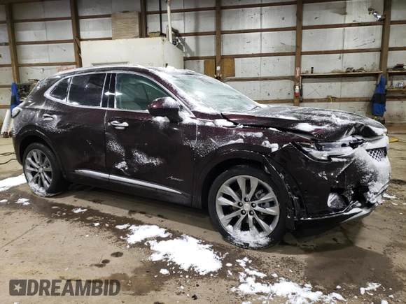 2021 Buick Envision Avenir with VIN LRBFZSR48MD193321, listed as a Copart auction lot 89130195 with 40,731 mi miles and Salvage Title. Bid and sale history available at carsss.com. Image 4.