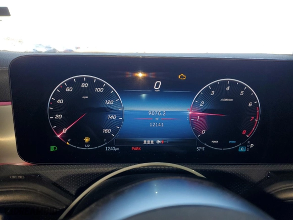 2025 Mercedes-Benz CLA with VIN W1K5J4HB3SN518096, listed as a Copart auction lot 48370735 with 9,076 mi miles and Clean Title. Bid and sale history available at carsss.com. Image 9.