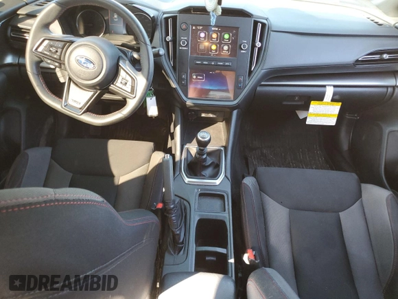 2023 Subaru WRX with VIN JF1VBAA66P9809569, listed as a Copart auction lot 76860074 with 19,786 mi miles and Salvage title. Bid and sale history available at DreamBid. Image 8.