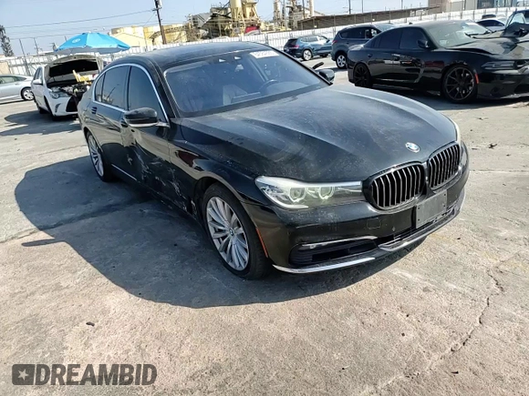 2017 BMW 7 Series 740i with VIN WBA7E2C50HG739565, listed as a Copart auction lot 64584885 with 114,496 mi miles and Salvage title. Bid and sale history available at DreamBid. Image 13.