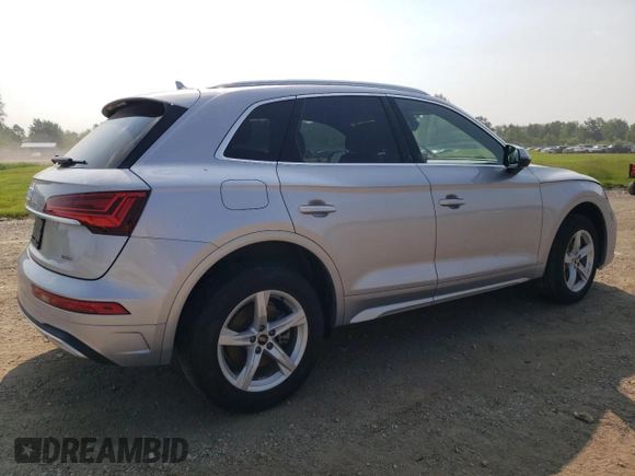 2022 Audi Q5 Premium with VIN WA1ABAFY4N2086369, listed as a Copart auction lot 58120795 with 37,756 mi miles and Salvage title. Bid and sale history available at DreamBid. Image 3.
