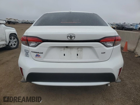 2022 Toyota Corolla LE with VIN JTDEPMAE3N3016959, listed as a Copart auction lot 48989025 with 91,829 mi miles and Salvage Title. Bid and sale history available at DreamBid. Image 6.