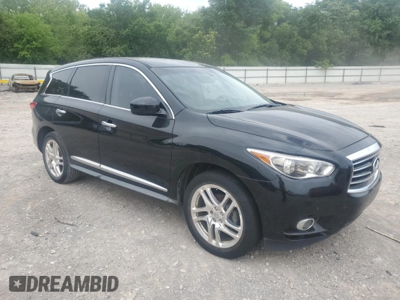 2013 Infiniti JX35 with VIN 5N1AL0MN4DC302540, listed as a Copart auction lot 55790725 with 190,042 mi miles and Clean Title. Bid and sale history available at DreamBid. Image 4.