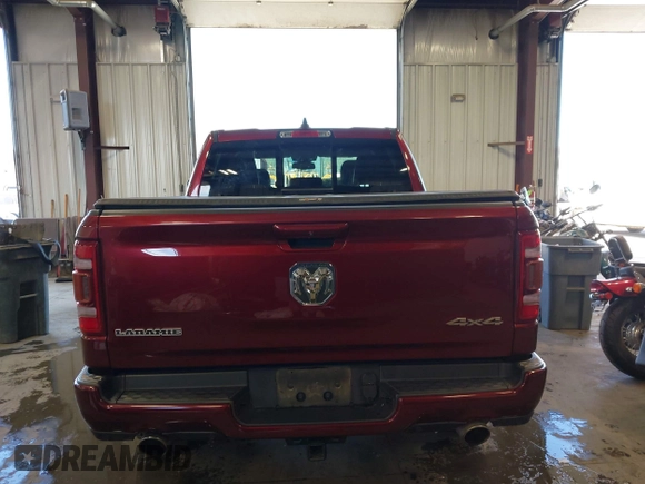 2019 Ram 1500 Laramie with VIN 1C6SRFJT8KN696341, listed as a IAAI auction lot 42473209 with 55,480 mi miles and . Bid and sale history available at DreamBid. Image 17.