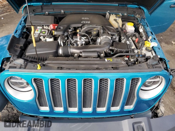2020 Jeep Wrangler Unlimited Sahara Altitude with VIN 1C4HJXEG2LW252672, listed as a Copart auction lot 44195175 with 58,555 mi miles and Salvage title. Bid and sale history available at DreamBid. Image 12.