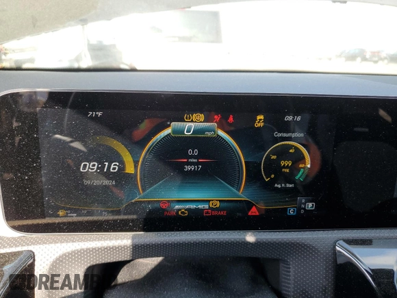2022 Mercedes-Benz CLA 35 AMG with VIN W1K5J5BB8NN303431, listed as a Copart auction lot 72094494 with 39,917 mi miles and Salvage Title. Bid and sale history available at DreamBid. Image 9.