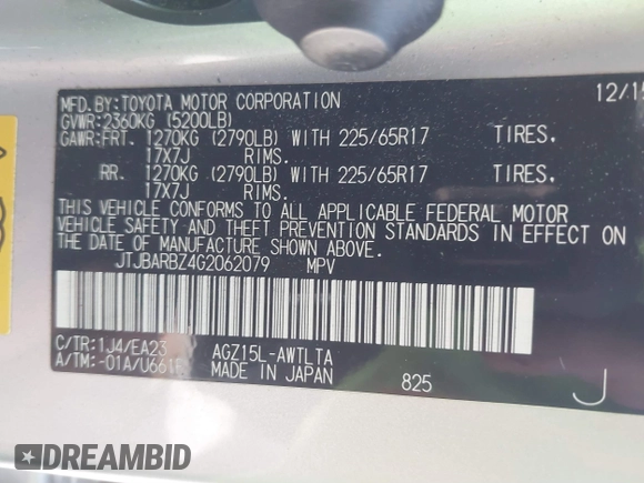2016 Lexus NX 200t z VIN JTJBARBZ4G2062079, wystawiony jako IAAI lot #41863334 z przebiegiem 103 571 mil mil oraz . Historia ofert i sprzedaży dostępna na DreamBid. Obrazek 9.
