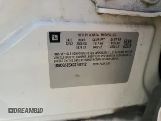 2012 Cadillac CTS Luxury z VIN 1G6DG5E5XC0140112, wystawiony jako Copart lot #63328865 z przebiegiem 104 986 mil mil oraz Szkoda całkowita • Salvage title. Historia ofert i sprzedaży dostępna na DreamBid. Obrazek 12.