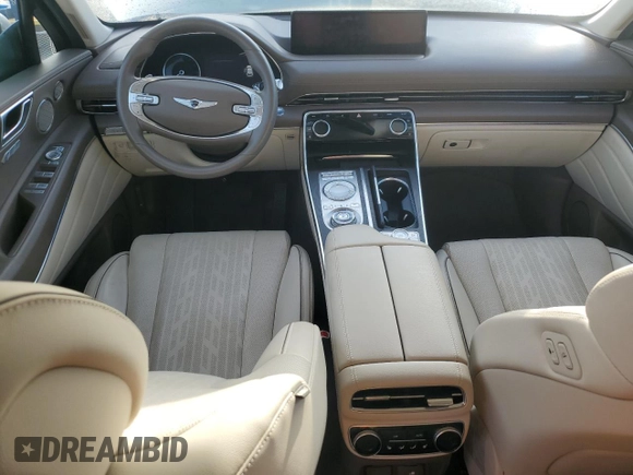 2022 Genesis GV80 Advanced Plus with VIN KMUHCESC3NU075805, listed as a Copart auction lot 64077985 with 29,544 mi miles and Salvage title. Bid and sale history available at DreamBid. Image 8.