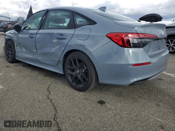 2024 Honda Civic Sport with VIN 2HGFE2F50RH545572, listed as a Copart auction lot 48824665 with 20,695 mi miles and Salvage Title. Bid and sale history available at DreamBid. Image 2.