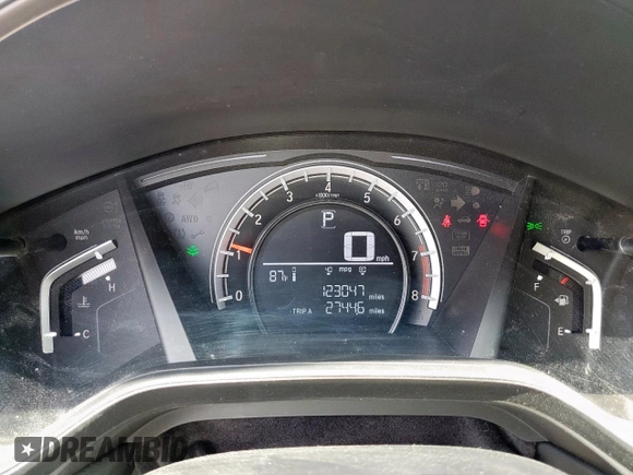 2019 Honda CR-V LX z VIN 2HKRW5H32KH406837, wystawiony jako Copart lot #57111585 z przebiegiem 123 047 mil mil oraz Szkoda całkowita • Salvage title. Historia ofert i sprzedaży dostępna na DreamBid. Obrazek 9.
