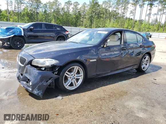 2014 BMW 5 Series 535i with VIN WBA5B1C57ED479494, listed as a Copart auction lot 51990735 with 86,978 mi miles and Salvage Title. Bid and sale history available at DreamBid. Image 1.
