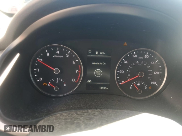 2022 Kia Rio LX with VIN 3KPA24AD5NE432475, listed as a Copart auction lot 42524575 with 18,593 mi miles and Salvage Title. Bid and sale history available at DreamBid. Image 9.