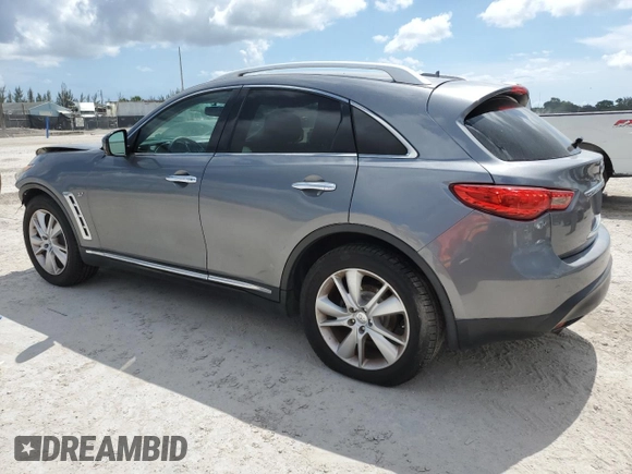 2017 Infiniti QX70 with VIN JN8CS1MW7HM411920, listed as a Copart auction lot 63930635 with Not provided miles and Clean title. Bid and sale history available at DreamBid. Image 2.