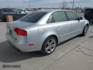 2007 Audi A4 2.0T with VIN WAUAF78E07A206870, listed as a IAAI auction lot 41682107 with 187,008 mi miles. Bid and sale history available at carsss.com. Image 4.