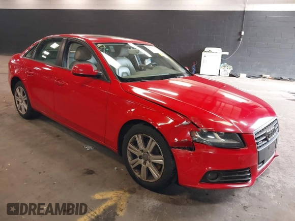 2010 Audi A4 2.0T Premium with VIN WAUBFAFL7AN011884, listed as a IAAI auction lot 41901394 with 120,108 mi miles. Bid and sale history available at carsss.com. Image 1.