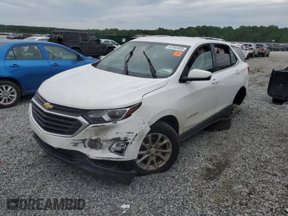 2018 Chevrolet Equinox LT with VIN 3GNAXJEVXJS606983, listed as a Copart auction lot 57243435 with 115,668 mi miles and Salvage title. Bid and sale history available at DreamBid. Image 1.