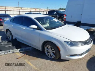 2015 Chrysler 200 Limited with VIN 1C3CCCAB7FN737119, listed as a IAAI auction lot 41725907 with 169,720 mi miles. Bid and sale history available at carsss.com. Image 1.