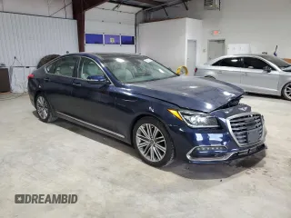 2018 Genesis G80 3.8L with VIN KMHGN4JE3JU250467, listed as a Copart auction lot 69691334 with 53,882 mi miles and Salvage Title. Bid and sale history available at carsss.com. Image 4.