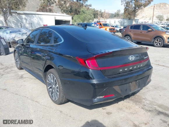 2023 Hyundai Sonata Limited with VIN KMHL34J28PA261498, listed as a IAAI auction lot 41598594 with 50,624 mi miles. Bid and sale history available at carsss.com. Image 3.