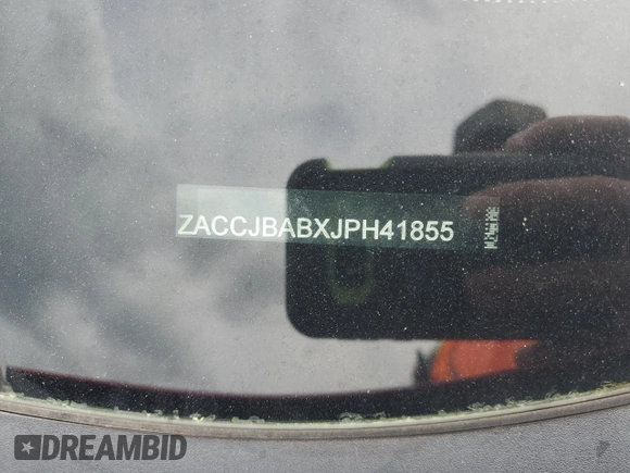 2018 Jeep Renegade Sport with VIN ZACCJBABXJPH41855, listed as a Copart auction lot 60539345 with 40,771 mi miles and Salvage title. Bid and sale history available at DreamBid. Image 13.