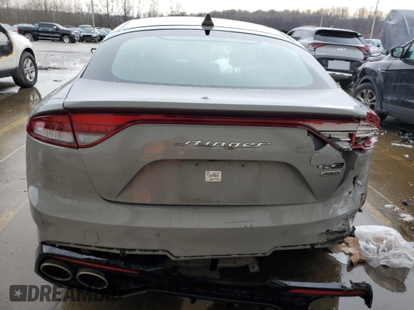 2022 Kia Stinger GT-Line with VIN KNAE35LD3N6115265, listed as a Copart auction lot 86194784 with 35,170 mi miles and Salvage Title. Bid and sale history available at DreamBid. Image 6.