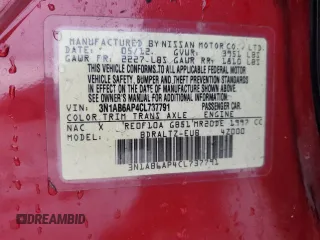 2012 Nissan Sentra SR with VIN 3N1AB6AP4CL737791, listed as a Copart auction lot 59554795 with 112,102 mi miles and Salvage title. Bid and sale history available at DreamBid. Image 12.