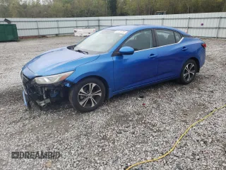 2021 Nissan Sentra SV with VIN 3N1AB8CV8MY288062, listed as a Copart auction lot 51220705 with 39,658 mi miles and Salvage Title. Bid and sale history available at carsss.com. Image 1.