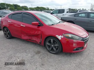 2016 Dodge Dart GT with VIN 1C3CDFEB0GD585457, listed as a IAAI auction lot 41339693 with 99,650 mi miles. Bid and sale history available at carsss.com. Image 1.